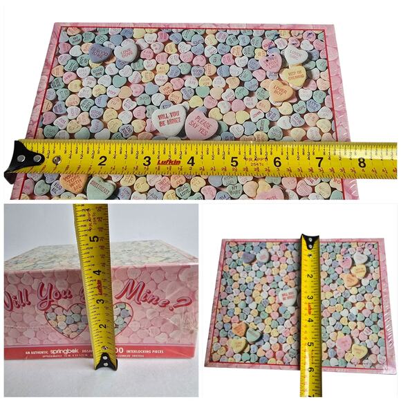 Conversation Heart Jigsaw Puzzle VTG Y2K Springbok Will You Be Mine 500 Sealed - Picture 6 of 7